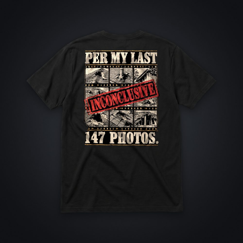 Per My Last 147 Photos Tee, black tee, back print